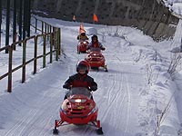 snowmobiles at Cervinia