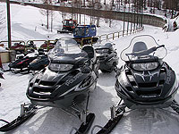 snowmobiles at Cervinia