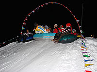 snow rafting at Cervinia